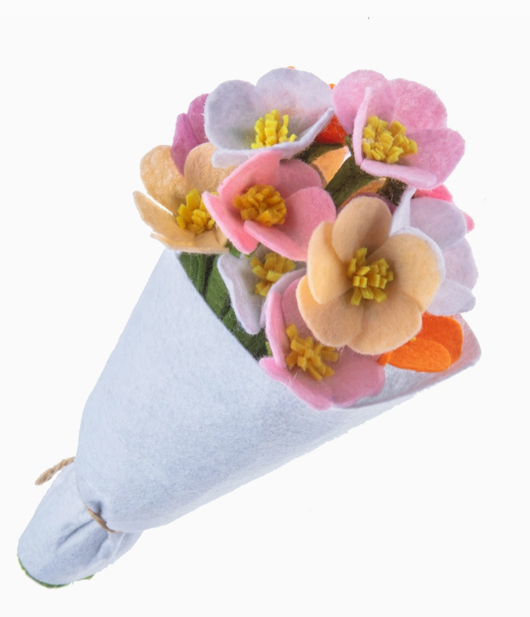 Petite Felt California Wildflower Bouquet