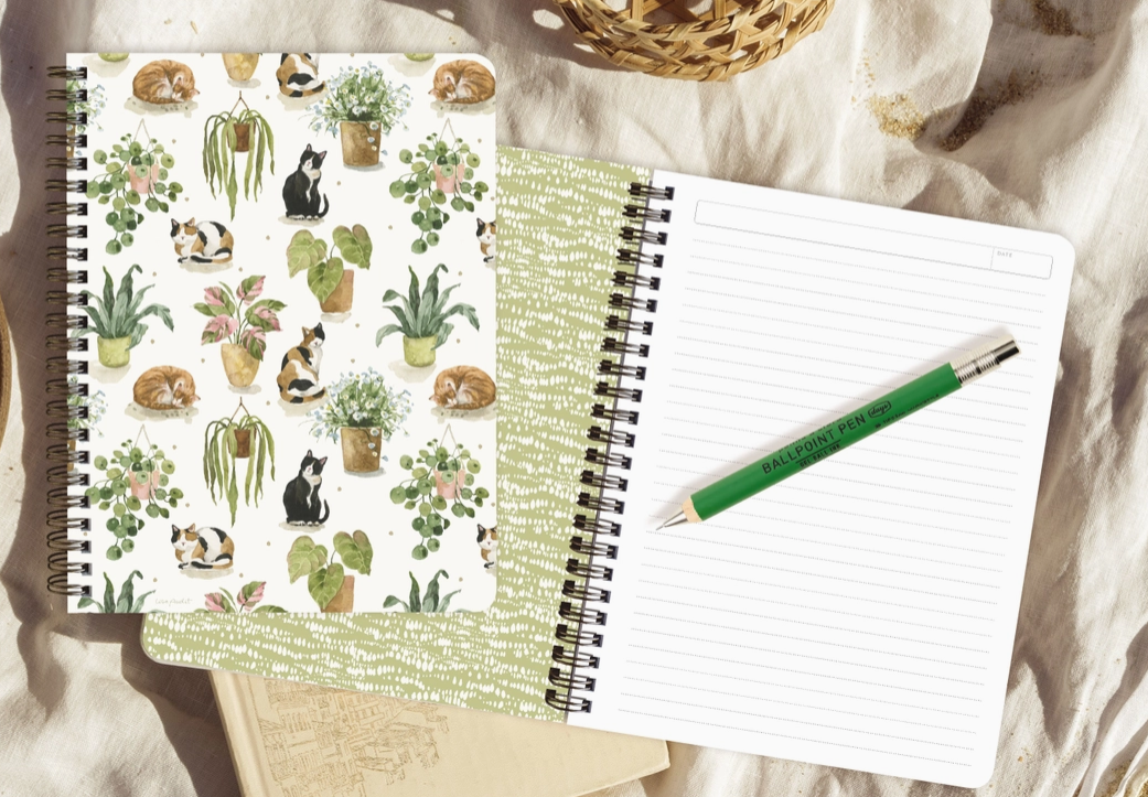 Cats & Plants Spiral Notebook