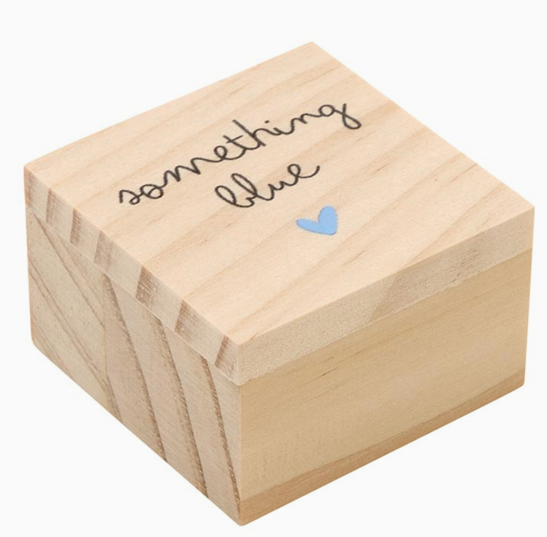 Treasure Box Earrings -  "Something Blue" Baguette