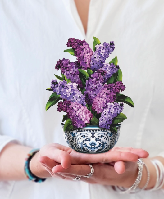 Mini Garden Lilacs Pop-Up Flower Bouquet & Card