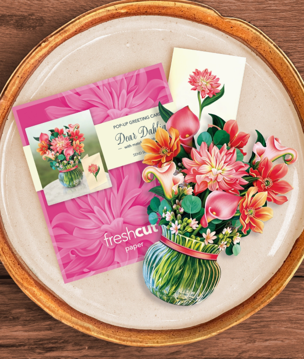 Mini Dear Dahlia Pop-Up Flower Bouquet & Card