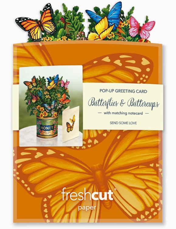 Mini Butterflies & Buttercups Pop-Up Flower Bouquet & Card