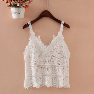 White Crochet Tank Top