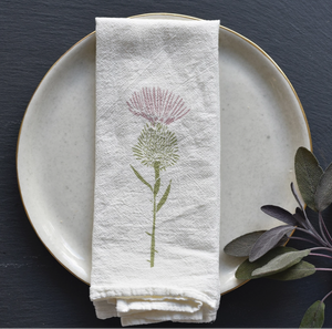 Cloth Napkins hand-drawn illustrations Set of 4