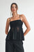 Black Crochet Babydoll Tank Top
