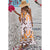 Orange Graphic Print Backless Cami Dress