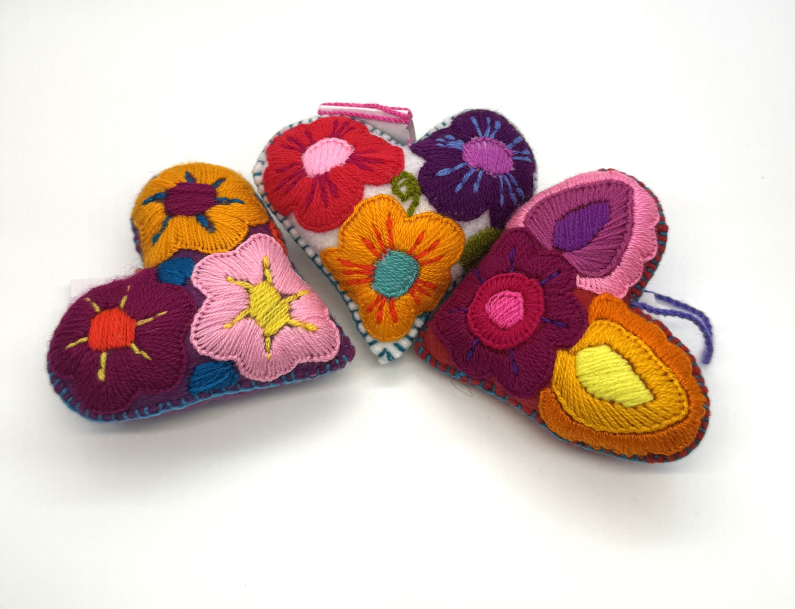 Medium Embroidered Message Hearts