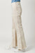High Waisted Flare Pants-Almond