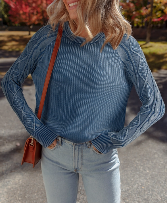 Ashleigh Blue Cable Sleeve Sweater