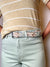 Hand Embroidered Belt Luisa Grey- Skinny