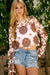 Crochet Flower Pullover Top-Cream & Taupe