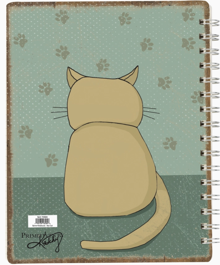 Thoughts I Only Share With My Cat Spiral Notebook