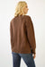 Brown Exposed Seams Sweater