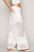 Ivory See-Through Contrast Pants