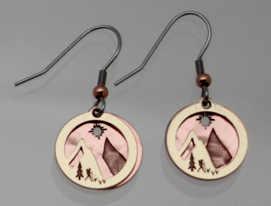 Be Kind Hiker in the Mountains Earrings