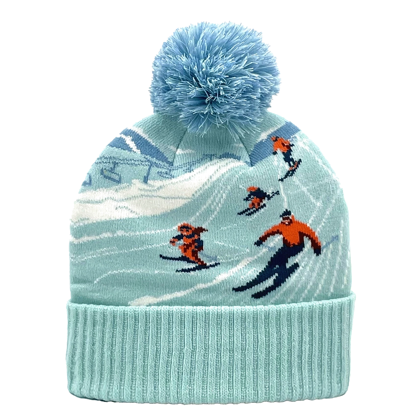 Pom-Pom Beanie/Hat Skiing Skiers - Earth Sweet Boutique display picture 1