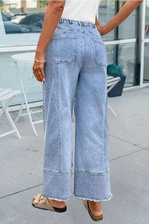 Wide Leg Beau Blue Jeans