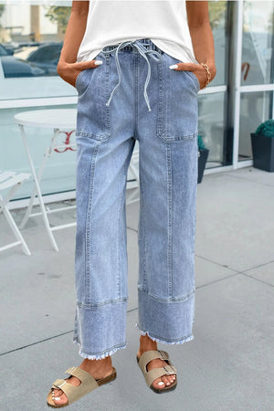 Wide Leg Beau Blue Jeans