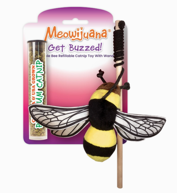 Refillable Bumble Bee Catnip Toy - Earth Sweet Boutique