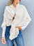 Ivory Ruffled Belted Shawl