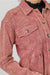 Washed Berry Terry Fleece Jacket