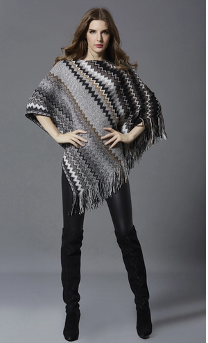 Zig Zag Knit Ponchos