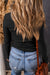 Textured Twist Front Top-Black