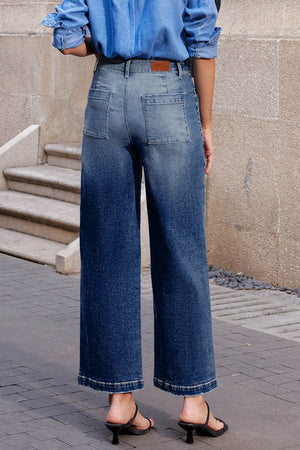 Patch Pocket Blue Jeans