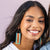 Amalfi Two-Tone Checkered Beaded Earrings