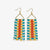 Amalfi Two-Tone Checkered Beaded Earrings