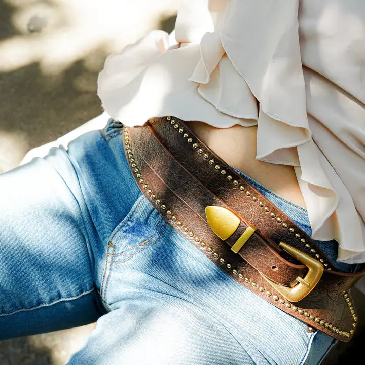 Studded Western Belt