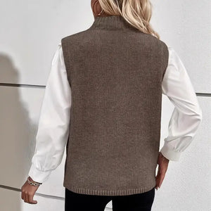 Brown Vest with Slit