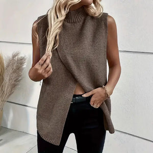 Brown Vest with Slit