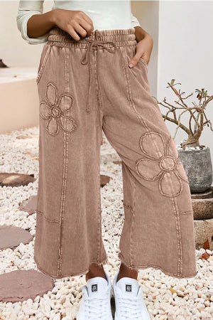 Buckskin Floral Patch Pants
