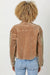 Camel Mix Plaid & Corduroy Jacket