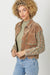 Camel Mix Plaid & Corduroy Jacket