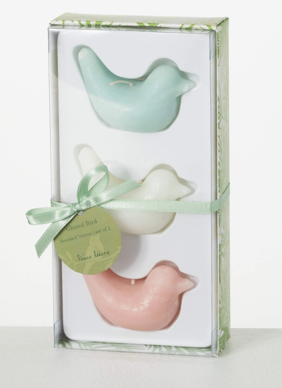 Votive Bird Candle Set of 3 Scented