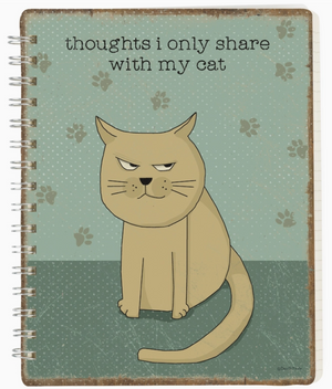 Thoughts I Only Share With My Cat Spiral Notebook