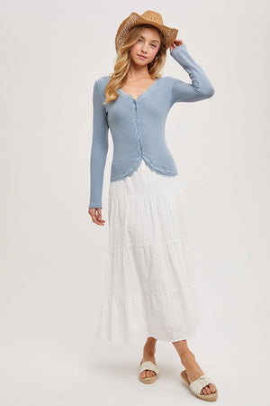 Button-Down Lace Shirt