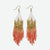Long Gold Ombre Beaded Earrings