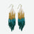 Long Gold Ombre Beaded Earrings