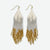 Long Gold Ombre Beaded Earrings