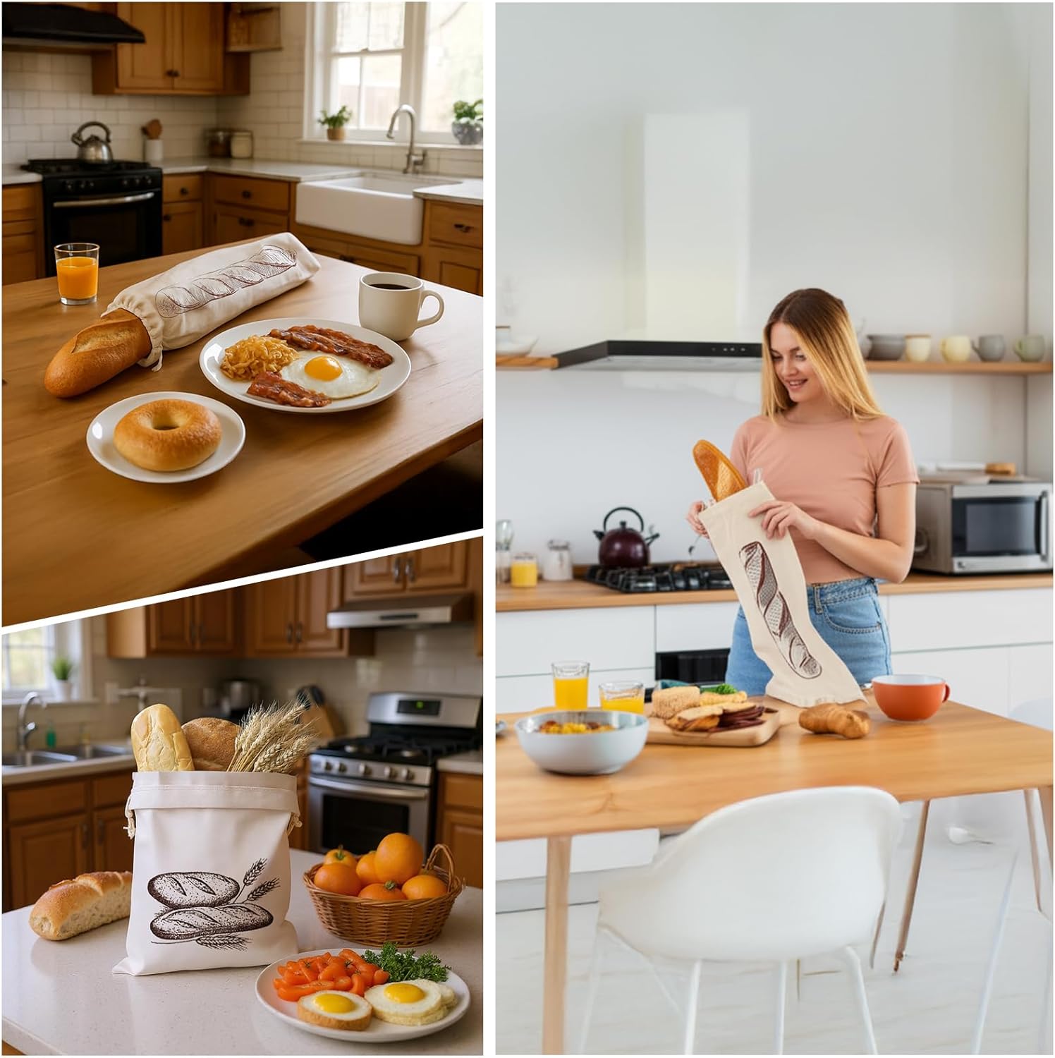 Cloth & Linen Reusable Bread Bags