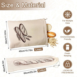 Cloth & Linen Reusable Bread Bags