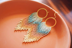 Colorful Colorado Beaded Fringe Earrings