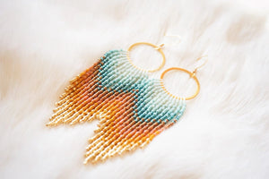 Colorful Colorado Beaded Fringe Earrings