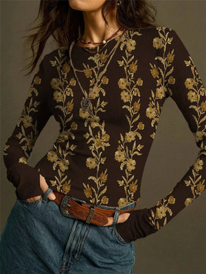 Floral Long Sleeve Top- Comes in 3 diffeent Colors