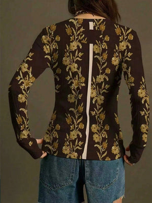 Floral Long Sleeve Top- Comes in 3 diffeent Colors