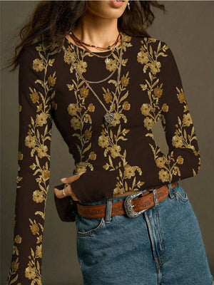 Floral Long Sleeve Top- Comes in 3 diffeent Colors