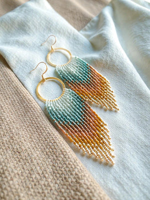 Colorful Colorado Beaded Fringe Earrings